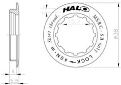 Halo MXRC Cassette Lockring -Wheelies Shop 204064 4 Large